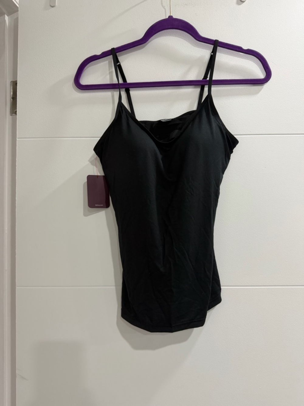 Felina Black Slim Adjustable-Strap Cami